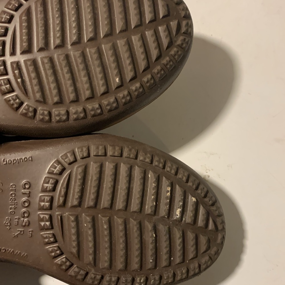 Crocs Womens US Size 6 Alice Brown Round Toe Slip On Flat Mary Jane Shoes - Picture 7 of 8